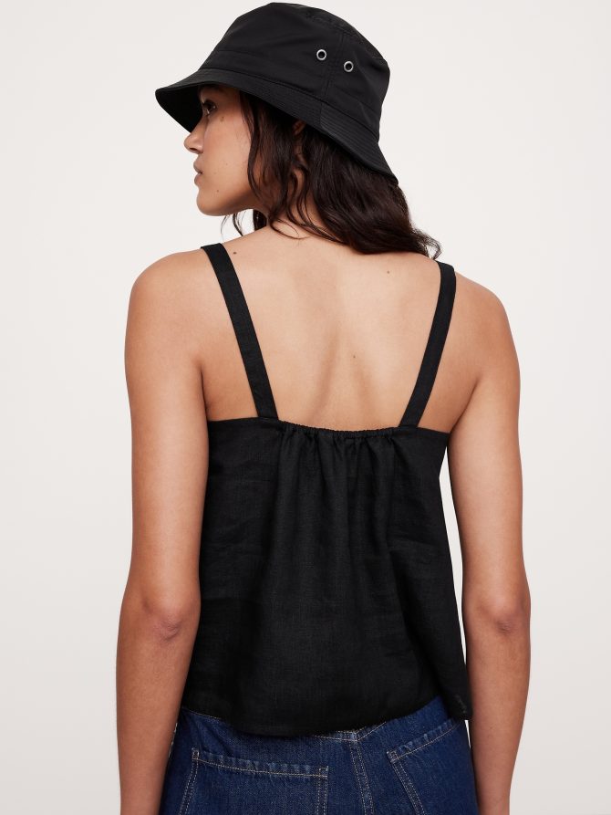 Linen Tie-Front Tank - Image 3