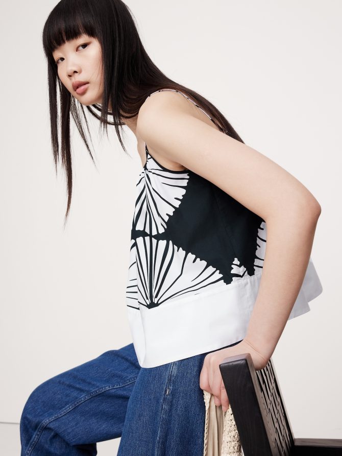 Color-Block Cotton Poplin Tank - Image 6