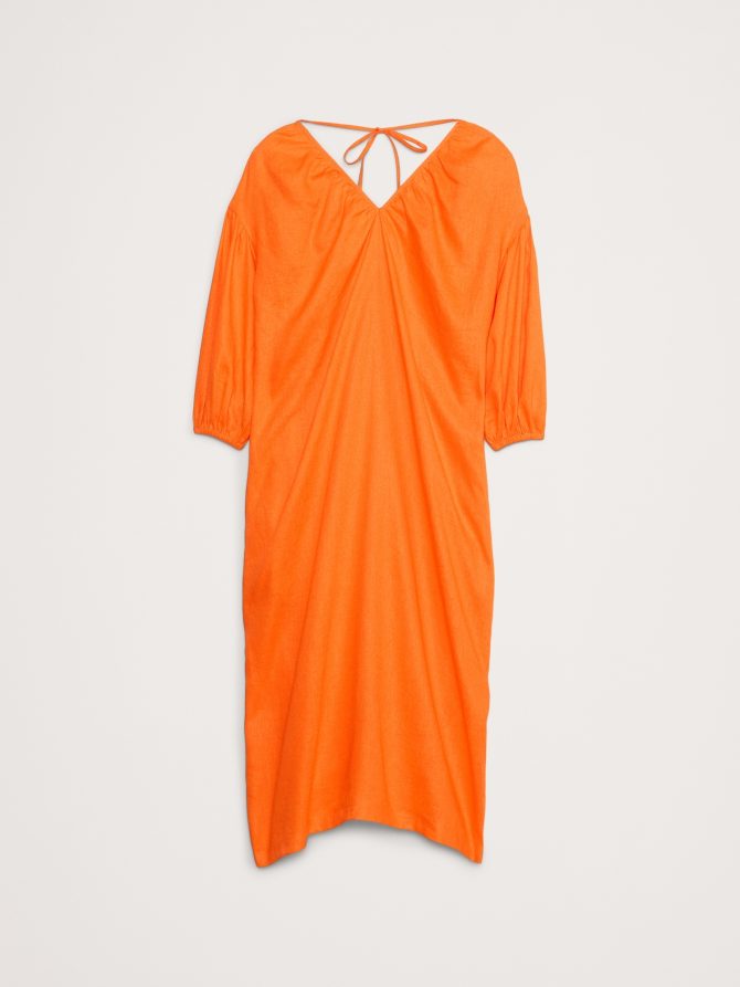Linen V-Neck Maxi Dress - Image 5