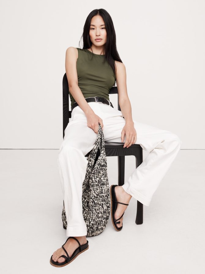 Crepe Knit Open-Back Top - Image 3