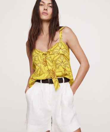 Linen Tie-Front Tank