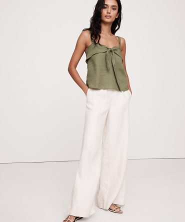 Linen Tie-Front Tank