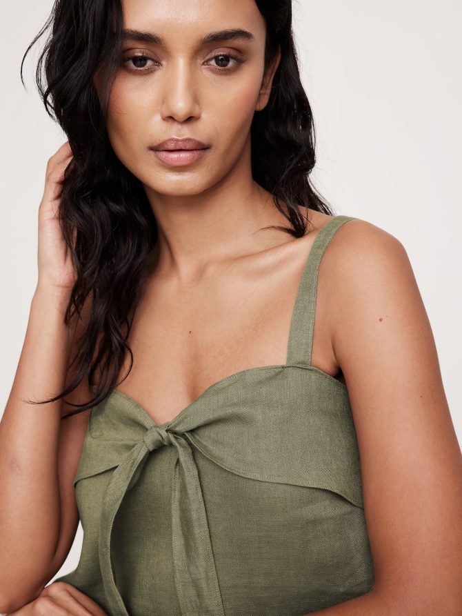 Linen Tie-Front Tank - Image 4