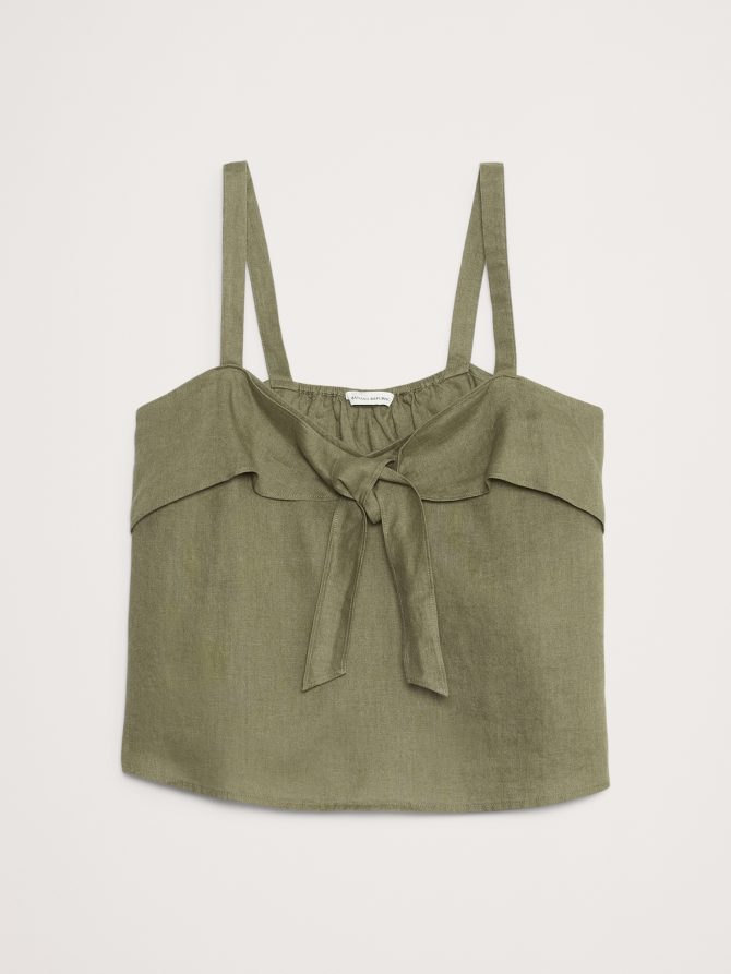 Linen Tie-Front Tank - Image 5