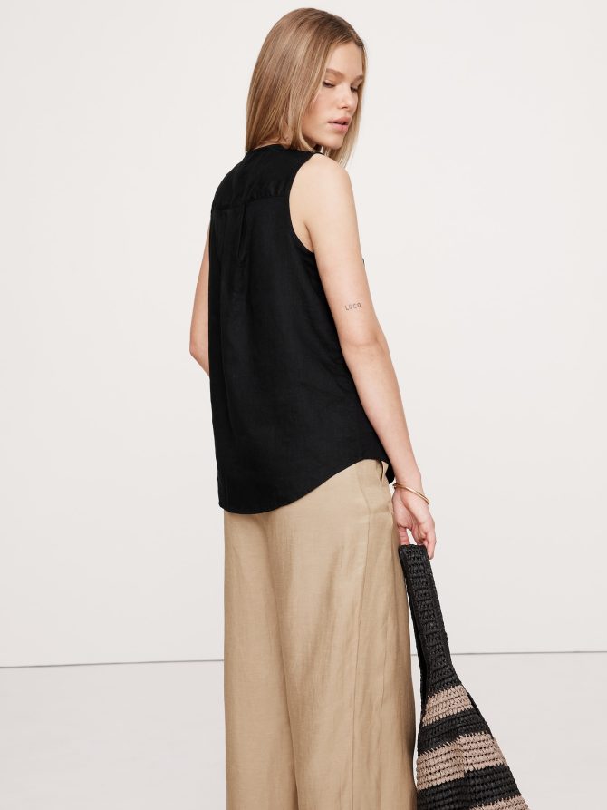 Linen Sleeveless Tunic - Image 3