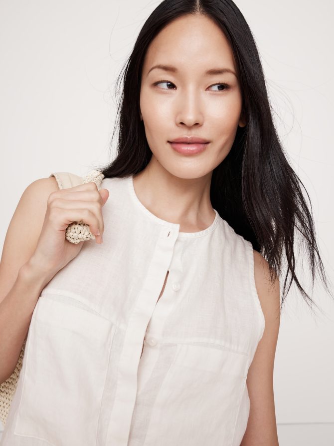 Linen Sleeveless Tunic - Image 7