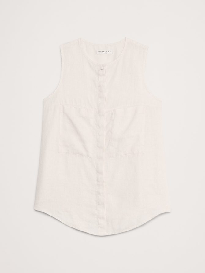 Linen Sleeveless Tunic - Image 8