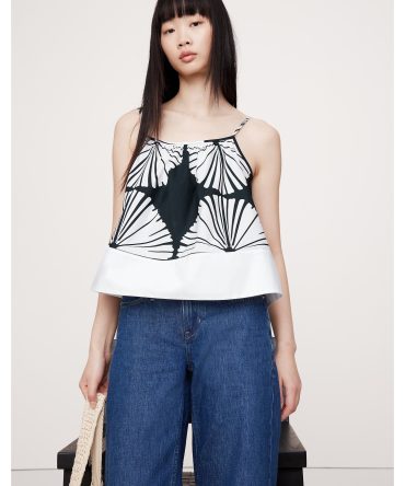 Color-Block Cotton Poplin Tank