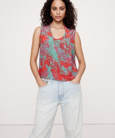 Matte Silk Draped Tank