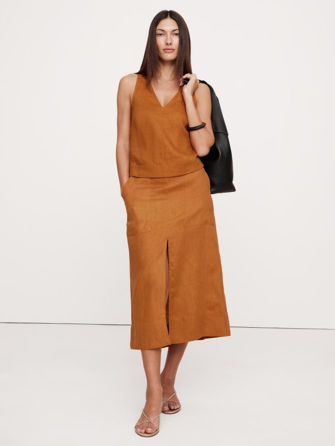 Linen Cross-Back Tank - Image 2