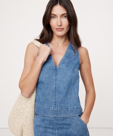 Denim Cross-Back Tank