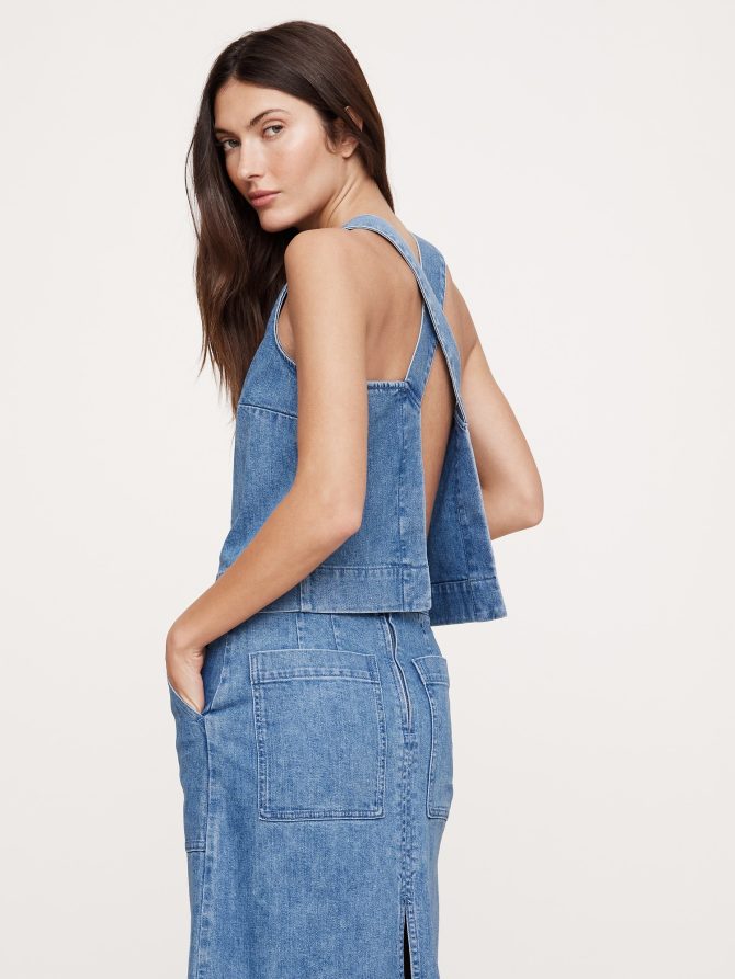 Denim Cross-Back Tank - Image 2