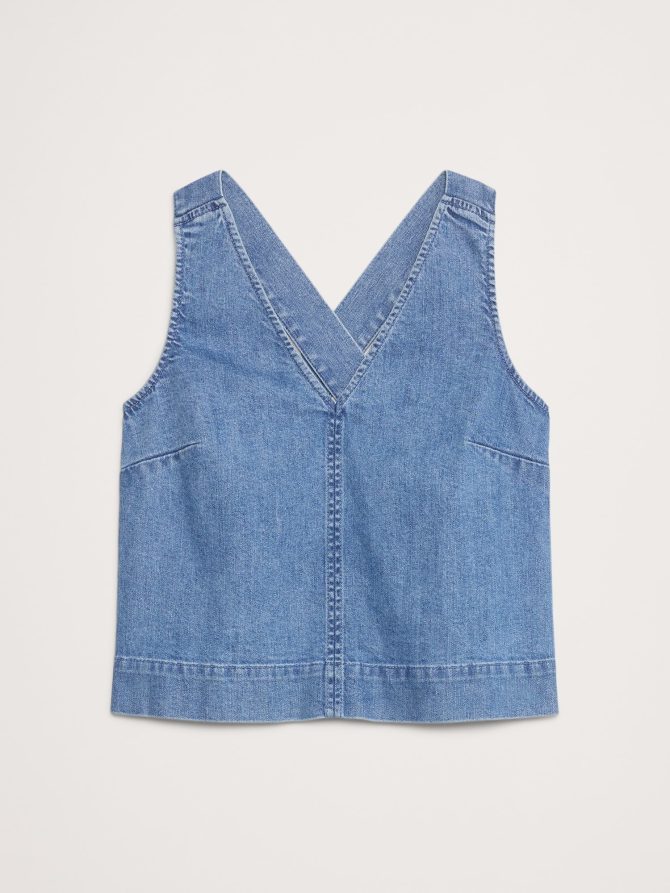 Denim Cross-Back Tank - Image 4