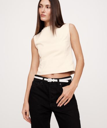 Everywhere Ponte Mock-Neck Top