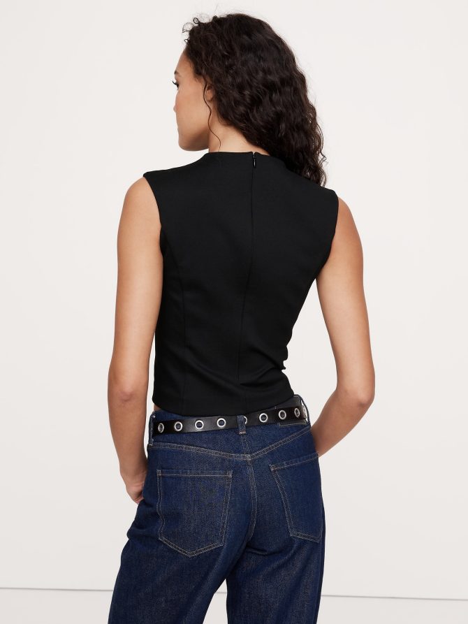 Everywhere Ponte Mock-Neck Top - Image 2