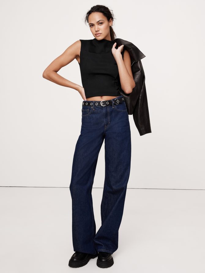 Everywhere Ponte Mock-Neck Top - Image 3
