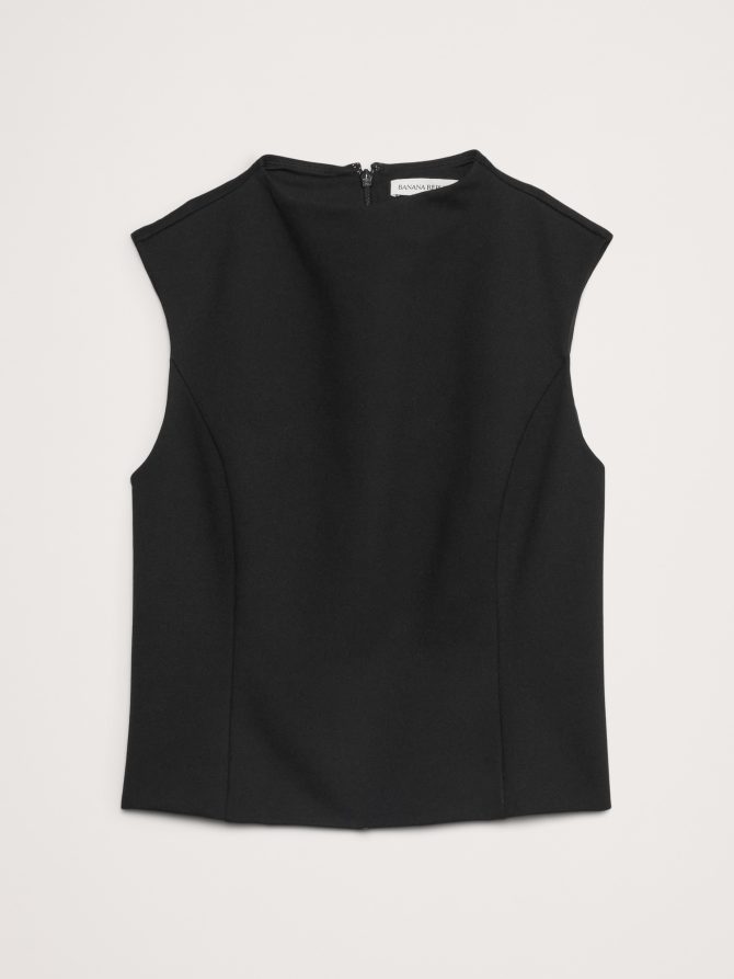 Everywhere Ponte Mock-Neck Top - Image 4
