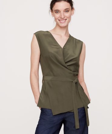 Signature Silk Wrap Top