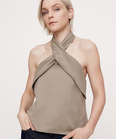 Italian Satin Halter Top