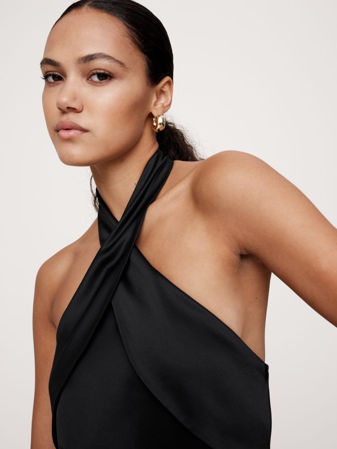 Italian Satin Halter Top - Image 3