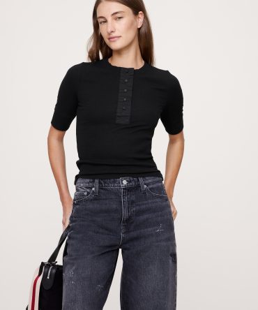 RIBBED HENLEY