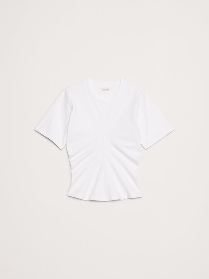 COTTON DRAPED T-SHIRT - Image 4