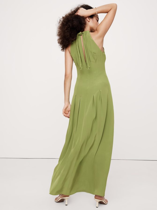 Matte Silk Halter Maxi Dress - Image 6