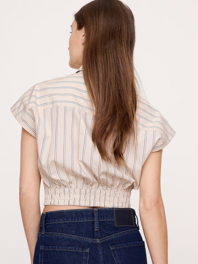 COTTON POPLIN SUPER-CROPPED SHIRT - Image 5