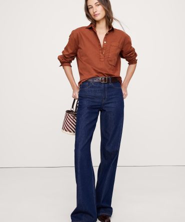 OVERSIZED COTTON TWILL POPOVER SHIRT