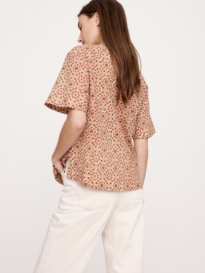 COTTON POPOVER SHIRT WITH TASSEL TIE - Image 5