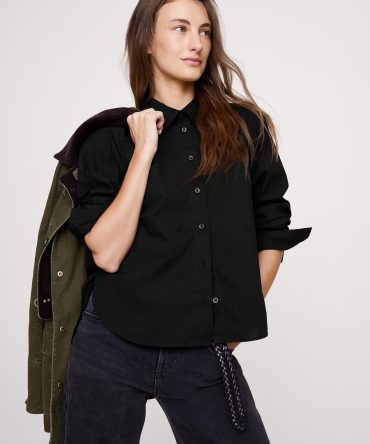 BOXY COTTON POPLIN SHIRT