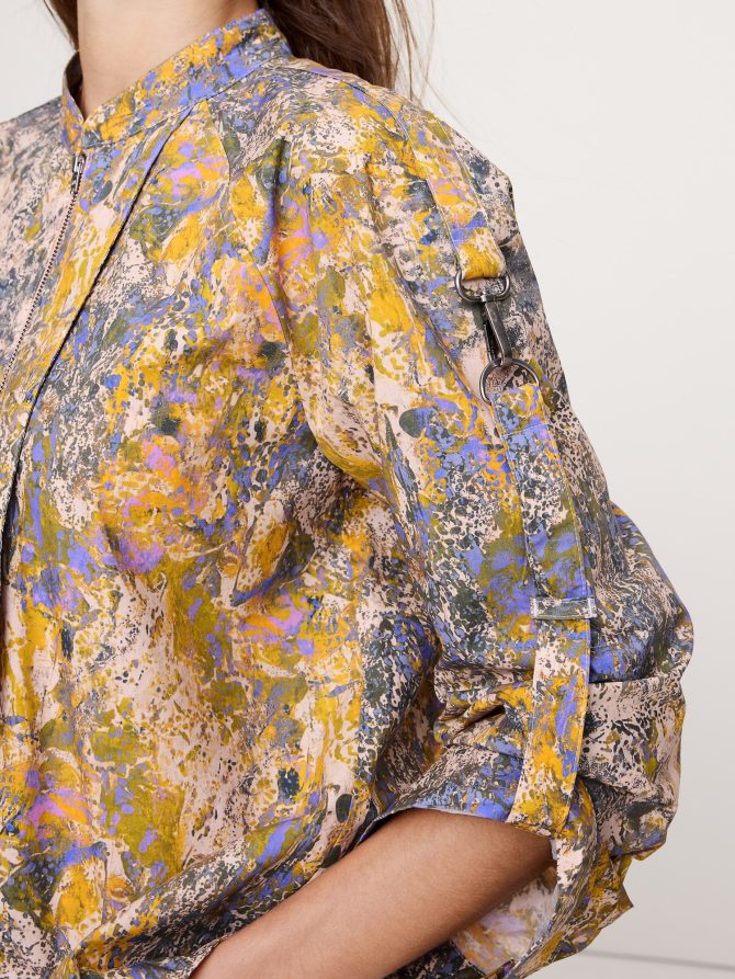 COTTON POPLIN ZIP POPOVER TOP - Image 7