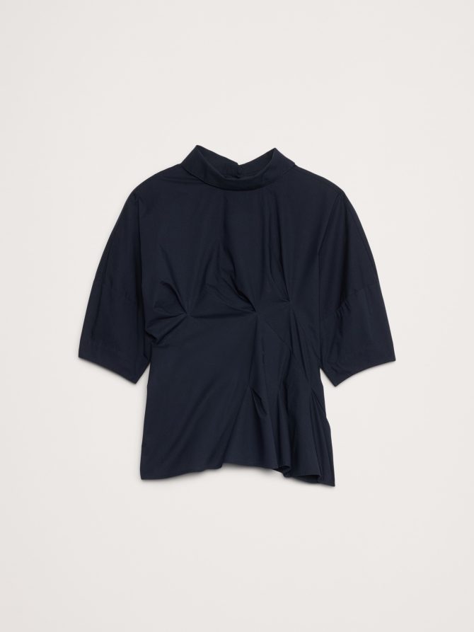 COTTON POPLIN TWISTED TOP - Image 4