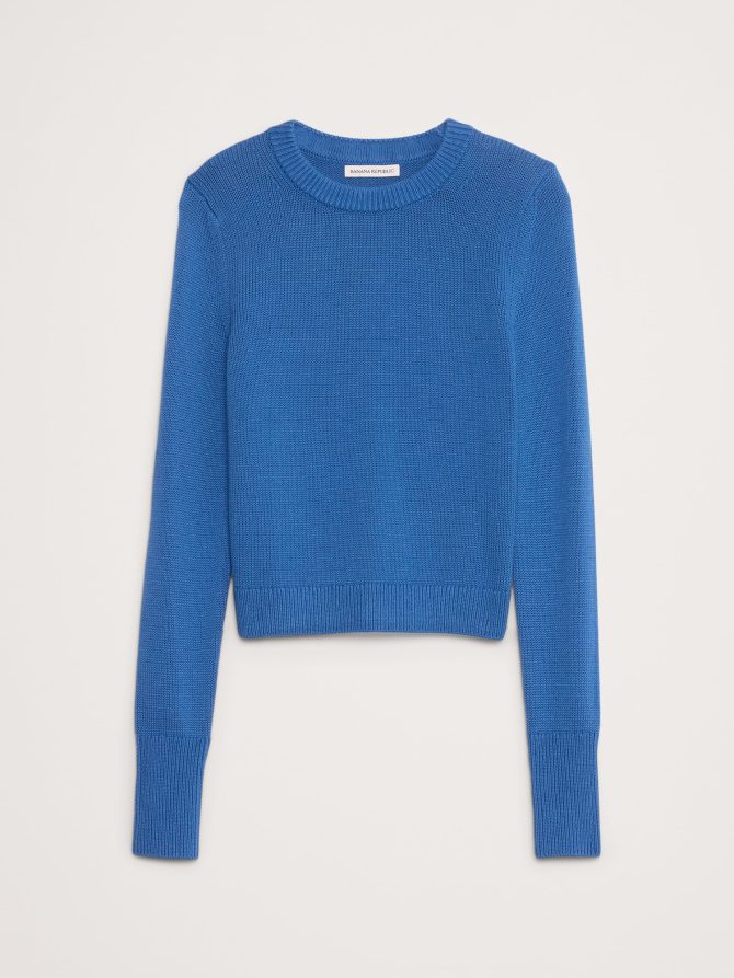 Cotton-Silk Crew-Neck Sweater - Image 5