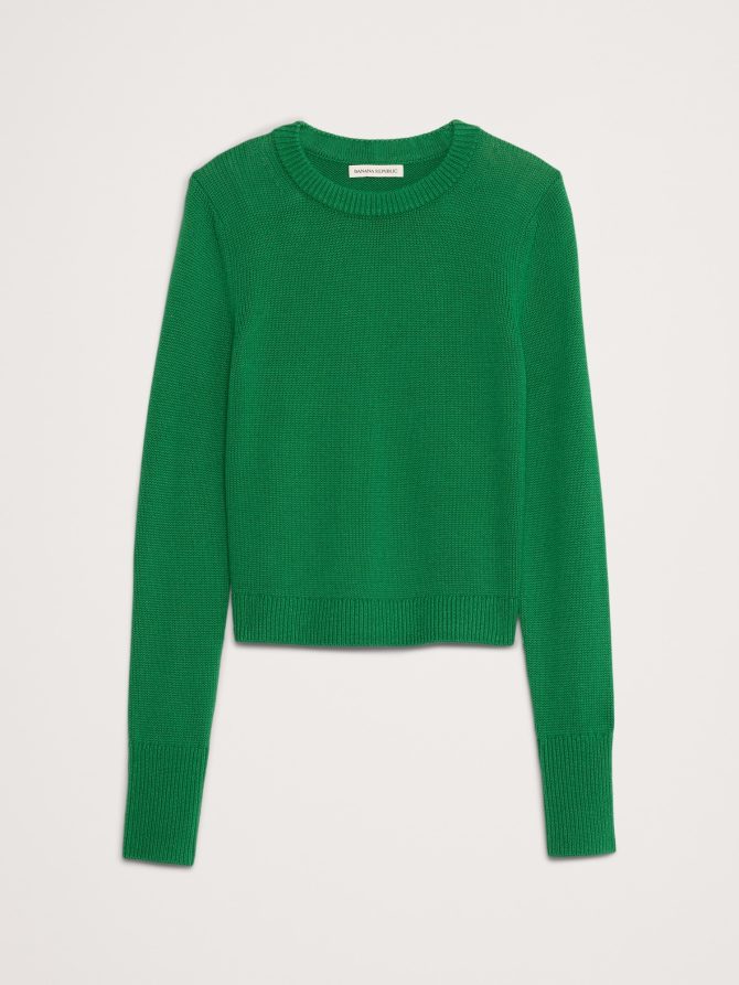 Cotton-Silk Crew-Neck Sweater - Image 5