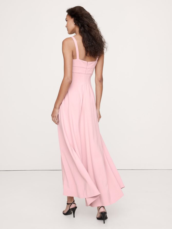 STRETCH-SATEEN SWEETHEART MAXI DRESS - Image 3