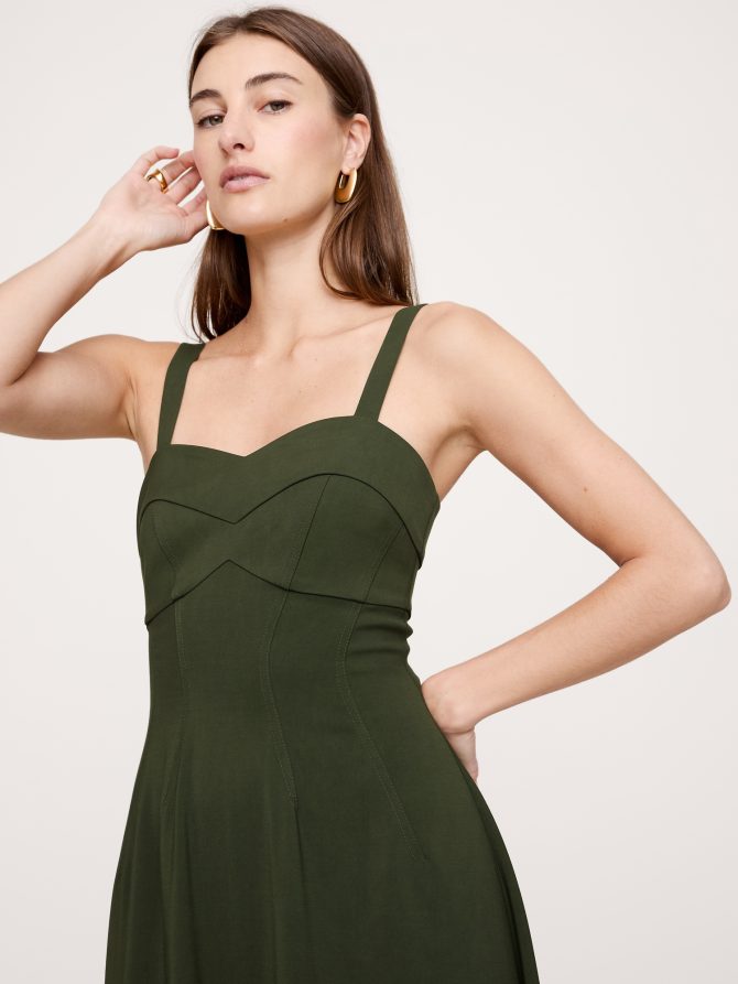 STRETCH-SATEEN SWEETHEART MAXI DRESS - Image 7