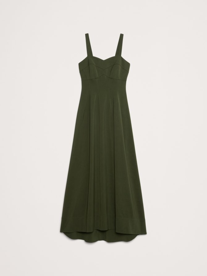 STRETCH-SATEEN SWEETHEART MAXI DRESS - Image 8