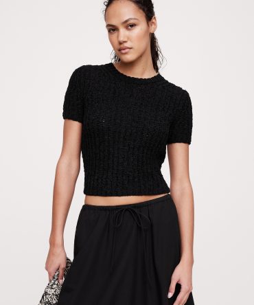Shrunken Short-Sleeve Sweater
