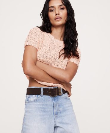 Shrunken Short-Sleeve Sweater