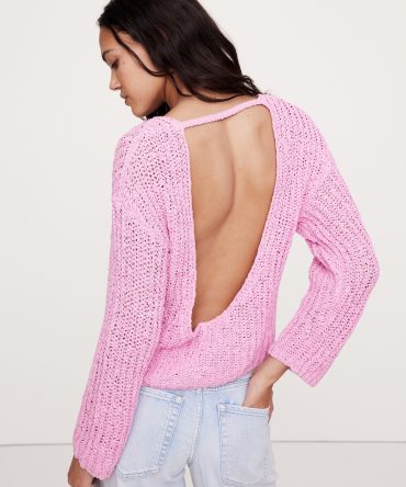 Oversized Scoop-Back Sweater