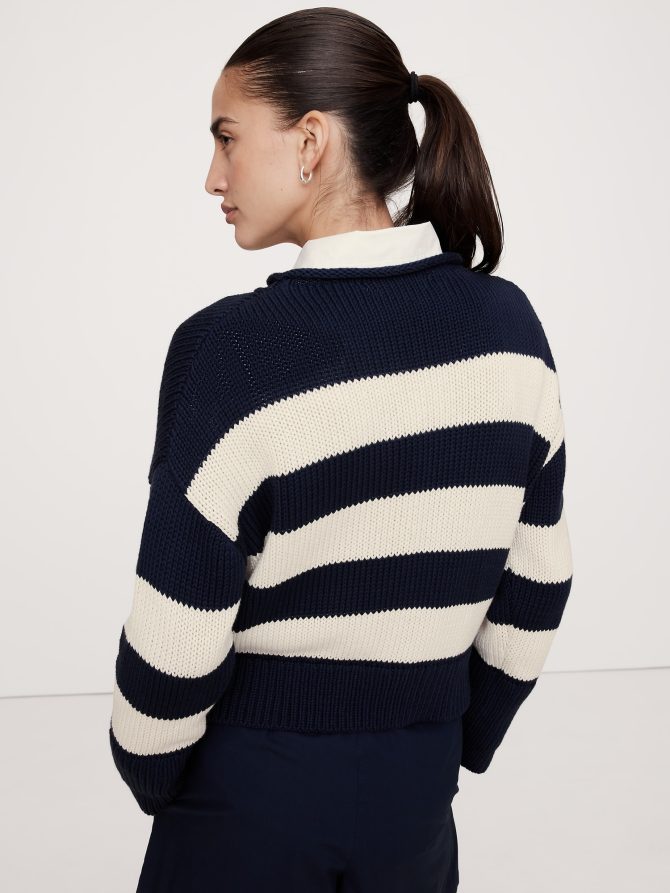 Oversized Cotton Roll-Neck Sweater - Image 2