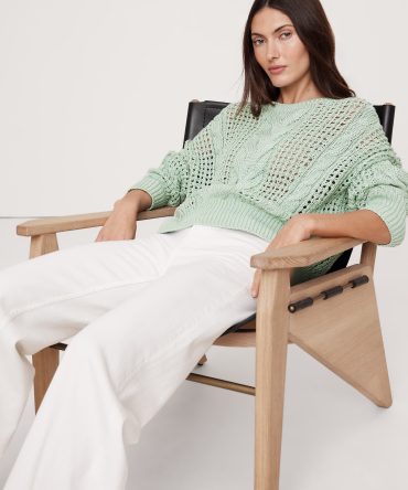 Cotton Cable-Knit Sweater