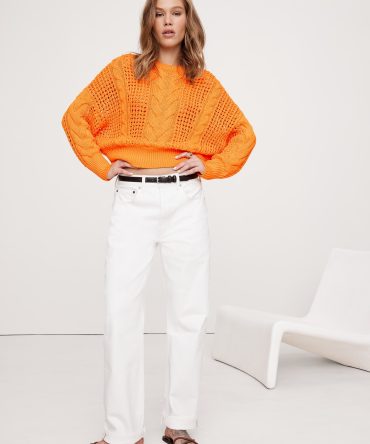 Cotton Cable-Knit Sweater