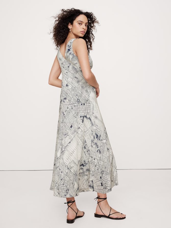 Bias-Cut Matte Silk Maxi Dress - Image 2