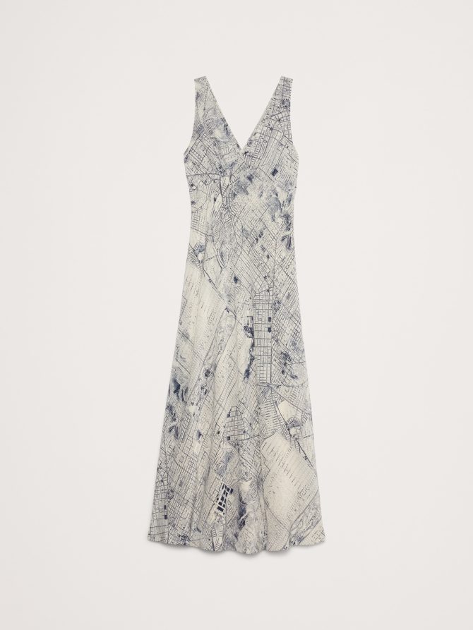 Bias-Cut Matte Silk Maxi Dress - Image 4