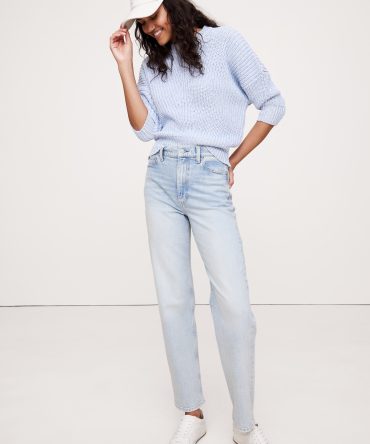 Cotton Cropped Dolman Sweater