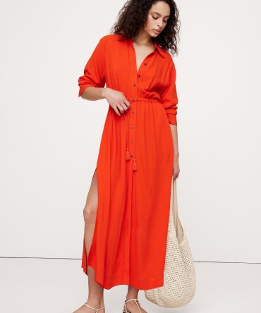 Gauze Shirt Dress