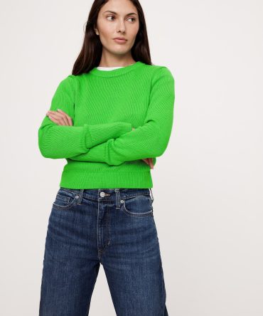 Cotton-Silk Crew-Neck Sweater