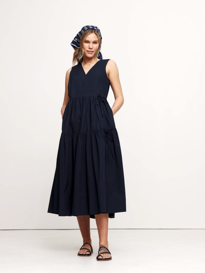 Cotton Poplin Wrap Maxi Dress - Image 2